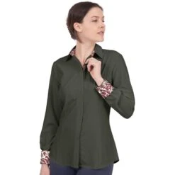 Chestnut Bay Women's Riverton Western Show Shirt - Olive