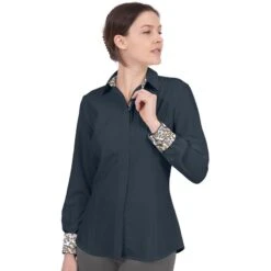 Chestnut Bay Women's Riverton Western Show Shirt - Indigo