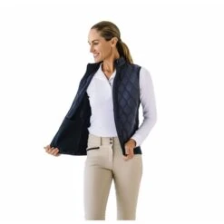 Ovation Women's Quilt Hybrid Puffer Vest - Black Black -Tack Of The Day Store 970209 800 800