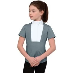 Chestnut Bay Kids' SkyCool Liberty Sport Short Sleeve Show Shirt - Slate