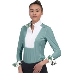 Chestnut Bay Women's SkyCool Liberty Long Sleeve Show Shirt - Aqua