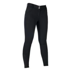 HKM Women's Ari Mid Rise Silicon Full Seat Breeches - Black