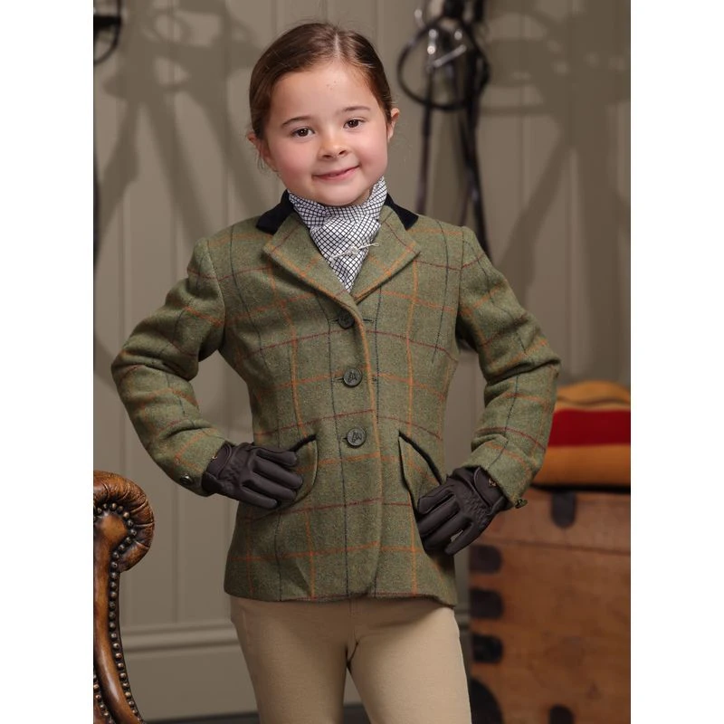 Shires Aubrion Kids' Saratoga Tweed Jacket - Red/Yellow/Blue 1 Shires Aubrion Kids' Saratoga Tweed Jacket - Red/Yellow/Blue