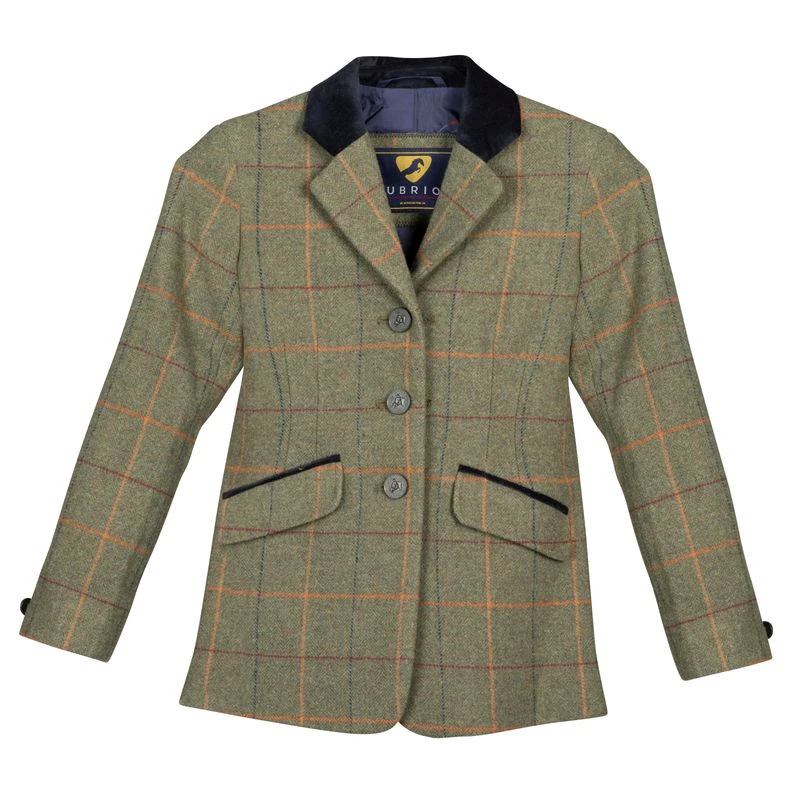 Shires Aubrion Kids' Saratoga Tweed Jacket - Red/Yellow/Blue 3 Shires Aubrion Kids' Saratoga Tweed Jacket - Red/Yellow/Blue - Image 3