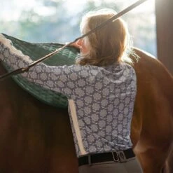 Equinavia Women's Martha Long Sleeved Show Shirt - Dusty Blue -Tack Of The Day Store 990993 800 800