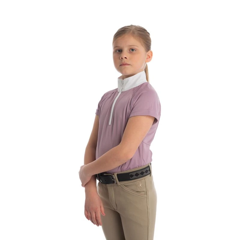 Equinavia Kids' Lotta Short Sleeved Show Shirt - Dusty Rose 2 Equinavia Kids' Lotta Short Sleeved Show Shirt - Dusty Rose - Image 2