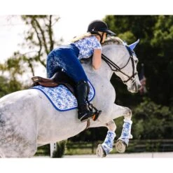 Dapplebay Women's Compression Full Seat Breeches - Navy Equestrian Toile -Tack Of The Day Store 997746 800 800